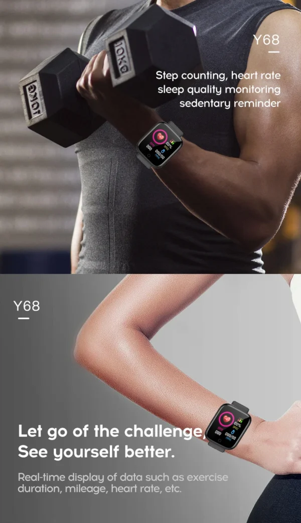 Montre connectée pour femmes et hommes – Bracelet intelligent avec Bluetooth, lecteur de musique, suivi sportif, moniteur de sommeil et affichage digital – Image 27