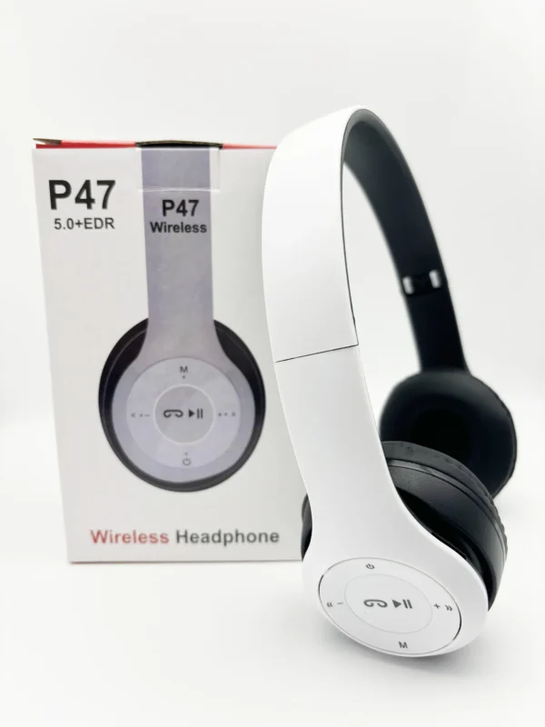 Casque stéréo P47 Bluetooth 5.0 – Sans fil, pliable, idéal pour le sport et le gaming – Compatible iPhone, Xiaomi et autres appareils. – Image 7
