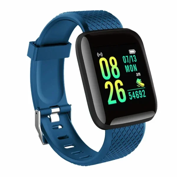 Montre intelligente multifonction pour hommes, femmes et enfants – Notifications, contrôle de la musique, sport, podomètre, compteur de calories, alarme – Modèle D13 / 116Plus – Image 10