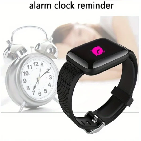 Montre intelligente multifonction pour hommes, femmes et enfants – Notifications, contrôle de la musique, sport, podomètre, compteur de calories, alarme – Modèle D13 / 116Plus – Image 19