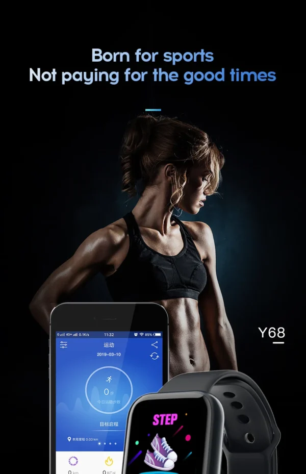 Montre connectée pour femmes et hommes – Bracelet intelligent avec Bluetooth, lecteur de musique, suivi sportif, moniteur de sommeil et affichage digital – Image 25
