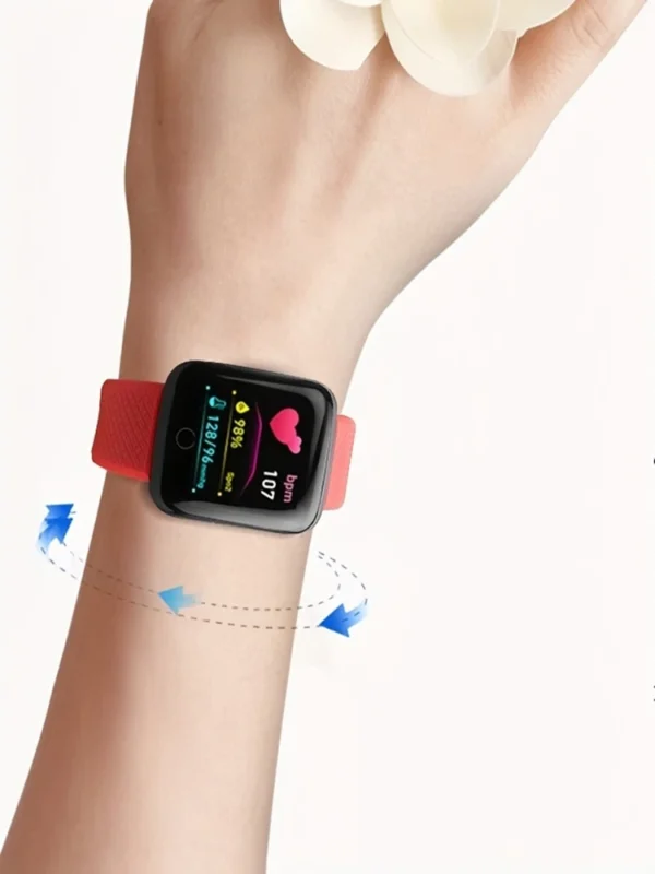 Montre intelligente multifonction pour hommes, femmes et enfants – Notifications, contrôle de la musique, sport, podomètre, compteur de calories, alarme – Modèle D13 / 116Plus – Image 23