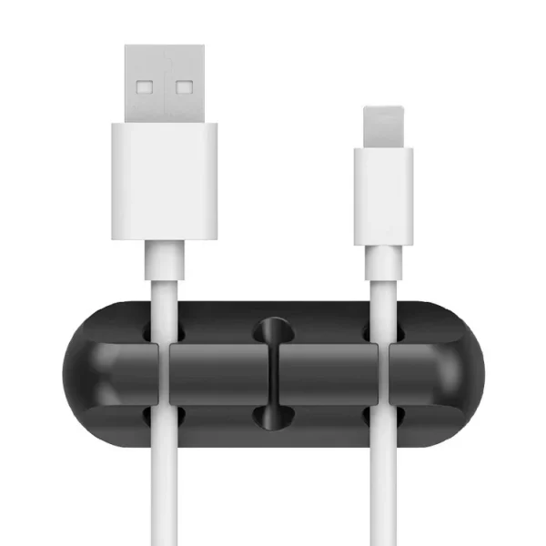 Organisateur de câbles USB en silicone NNBILI – Enrouleur et support de câbles pour bureau – Gestion et rangement des fils pour souris, casque et accessoires – Image 15