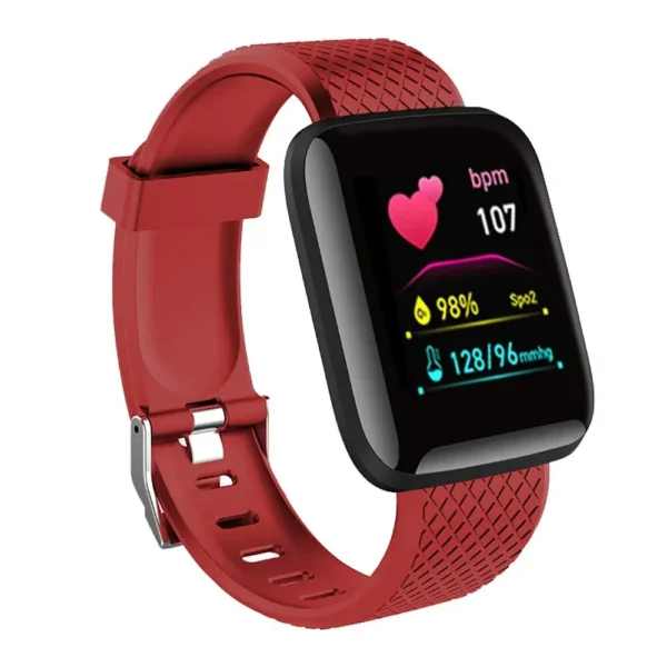 Montre intelligente multifonction pour hommes, femmes et enfants – Notifications, contrôle de la musique, sport, podomètre, compteur de calories, alarme – Modèle D13 / 116Plus – Image 7