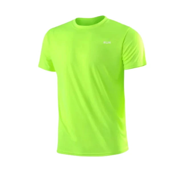 T-shirt de sport homme à séchage rapide – Manches courtes, col rond, respirant et léger – Idéal pour la gym, le running et l'entraînement. – Image 9