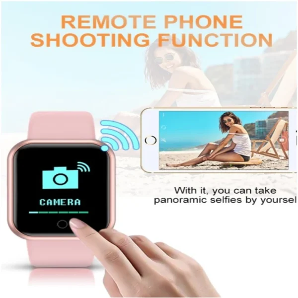 Montre connectée pour femmes et hommes – Bracelet intelligent avec Bluetooth, lecteur de musique, suivi sportif, moniteur de sommeil et affichage digital – Image 16