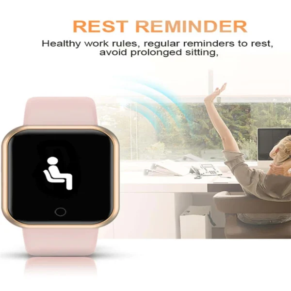 Montre connectée pour femmes et hommes – Bracelet intelligent avec Bluetooth, lecteur de musique, suivi sportif, moniteur de sommeil et affichage digital – Image 17