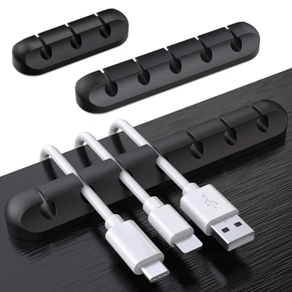 Organisateur de câbles USB en silicone NNBILI – Enrouleur et support de câbles pour bureau – Gestion et rangement des fils pour souris, casque et accessoires – Image 16