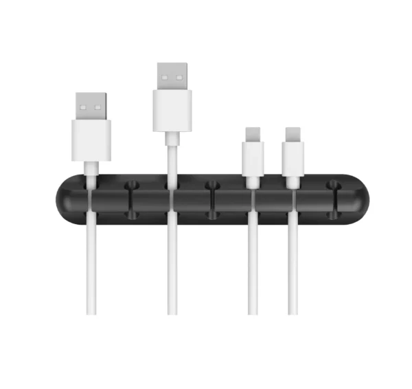 Organisateur de câbles USB en silicone NNBILI – Enrouleur et support de câbles pour bureau – Gestion et rangement des fils pour souris, casque et accessoires – Image 13
