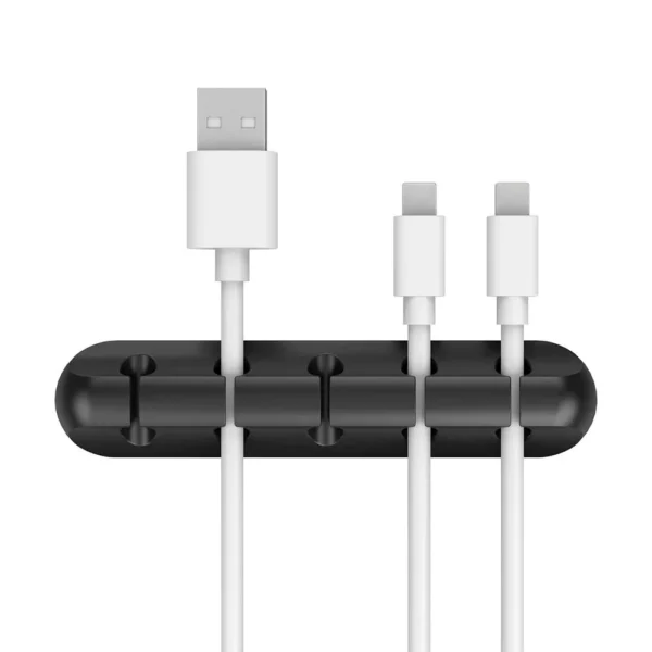 Organisateur de câbles USB en silicone NNBILI – Enrouleur et support de câbles pour bureau – Gestion et rangement des fils pour souris, casque et accessoires – Image 12