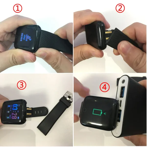 Montre intelligente multifonction pour hommes, femmes et enfants – Notifications, contrôle de la musique, sport, podomètre, compteur de calories, alarme – Modèle D13 / 116Plus – Image 21