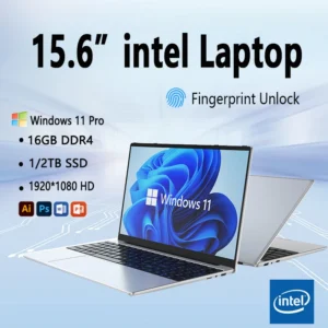 Laotop "Fingerprint Unlock lock tap Windows 11 Pro Computer Intel Celero N4000 16GB RAM 1TB SSD sheet Office Computer PC