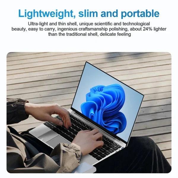 Laptop Computer Windows 11 Pro Intel Celeron N4000 2025 Notebook PC Gamer 12GB DDR4 512GB 1TB SSD 1920*1080 Office Computer PC – Image 5