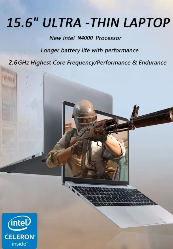 15.6" Windows 11 Pro Laptops Intel Celeron N4000 16GB RAM 1TB SSD Laptops Office Computer PC Fingerprint Unlock Notebook – Image 8