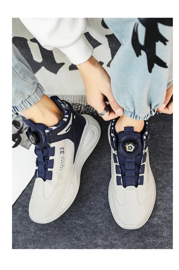 Baskets homme avec boucle rotative – Confortables, antidérapantes, à lacets – Chaussures durables pour activités extérieures – Image 23