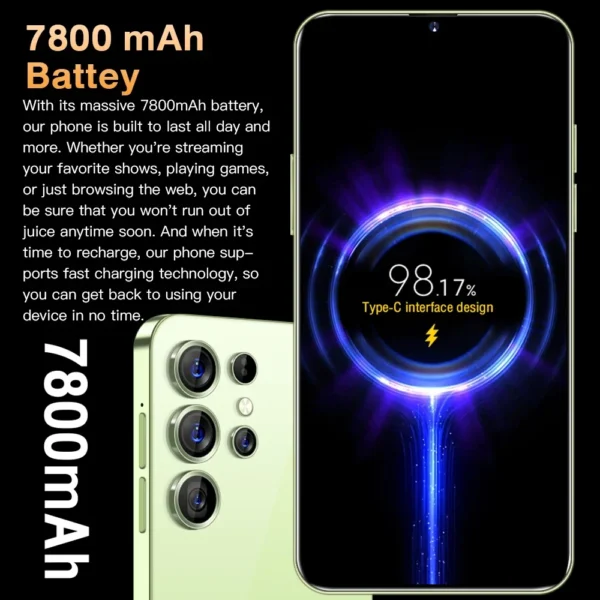Mobile Phones S25 Ultra 7.3 HD Screen Smart Phone Original 22G+2T 5G Dual Sim Celulares Android Unlocked 108MP 7800mAh S24 Ultra – Image 21