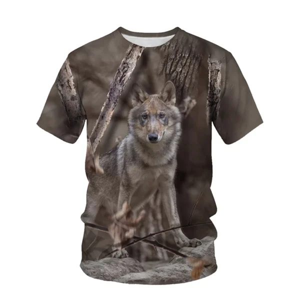 Nouveau t-shirt camouflage animalier 3D – Imprimé pour hommes, femmes et enfants – T-shirt oversize à manches courtes style Harajuku, parfait pour l'été et la chasse – Image 12