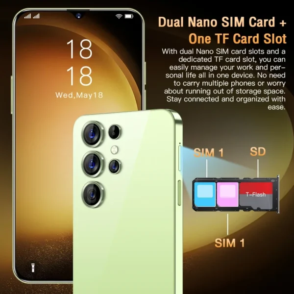 Mobile Phones S25 Ultra 7.3 HD Screen Smart Phone Original 22G+2T 5G Dual Sim Celulares Android Unlocked 108MP 7800mAh S24 Ultra – Image 23