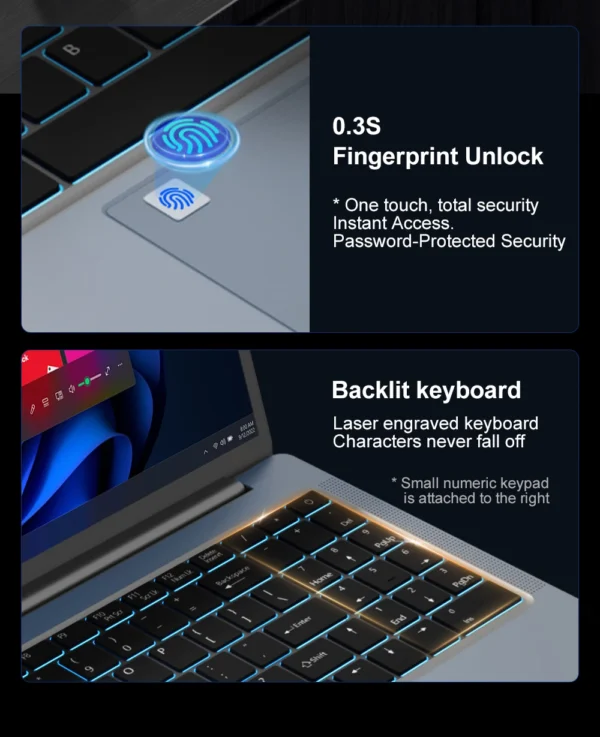 Laptop 16 inch 2.5K 120Hz Intel Core i9-12900HK WiFi 6 32GB RAM 1TB SSD Laptop Windows 11 pro Notebook Office Computer – Image 20