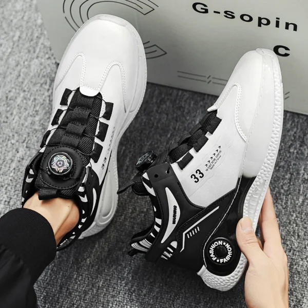 Baskets homme avec boucle rotative – Confortables, antidérapantes, à lacets – Chaussures durables pour activités extérieures – Image 5