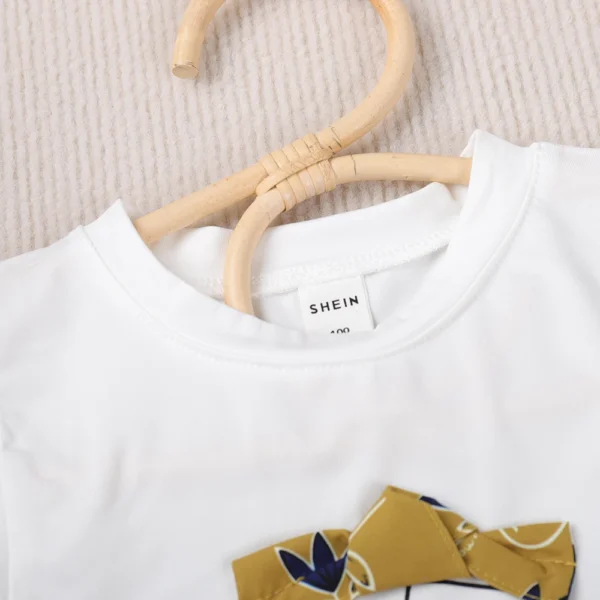 Ensemble vêtements fille Bear Leader – Nouvelle collection été, tenue décontractée 2 pièces : haut + pantalon – Mode enfant pour filles de 3 à 7 ans – Image 10