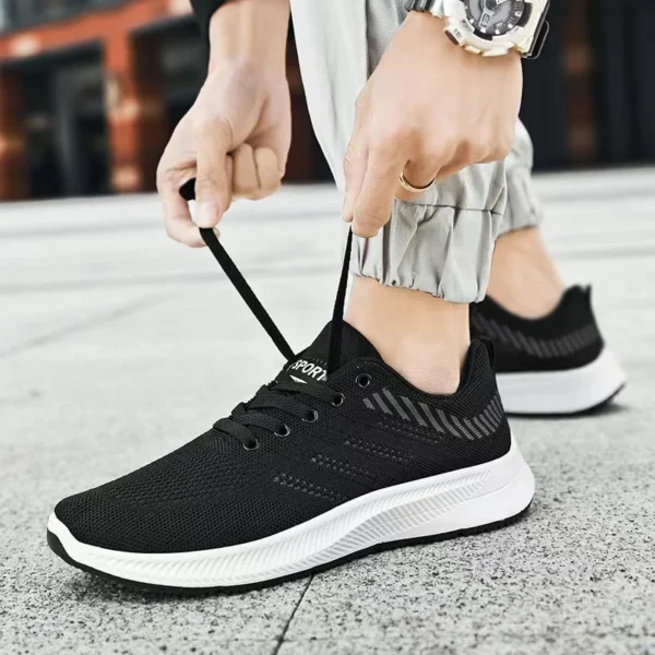 Chaussures décontractées pour homme – Baskets slip-on tendance, respirantes – Idéales pour la course, la marche, l'entraînement et le tennis – Image 4