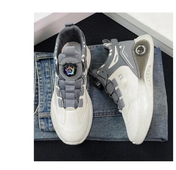 Baskets homme avec boucle rotative – Confortables, antidérapantes, à lacets – Chaussures durables pour activités extérieures – Image 20