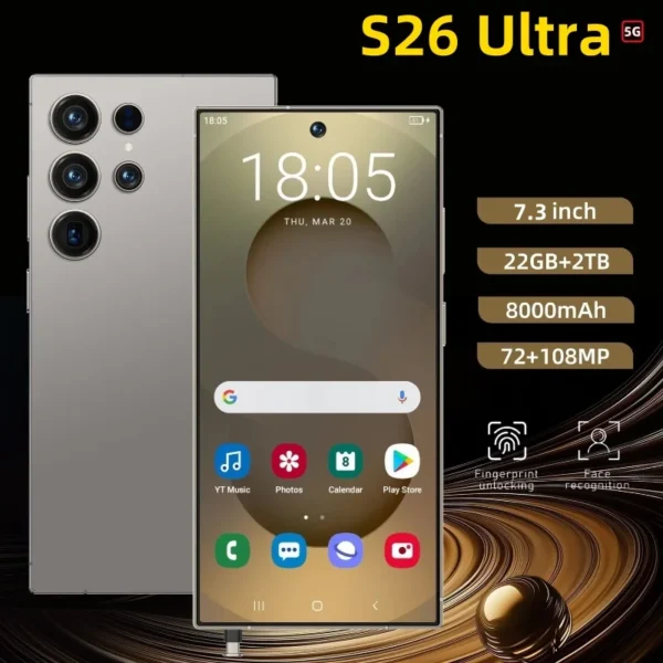 2025 NEW S26 Ultra Smartphone Original 7.3 Inch Celulares Android Moblie Phones Unlocked 5G Dual Sim Global Version CellPhones – Image 3
