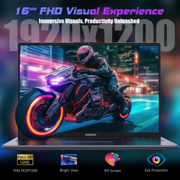 ACEMAGIC Gaming Laptop Computer 16 Inch FHD Display AMD Ryzen 7 6800H Processor 16GB RAM DDR5 4800MHz 512GB SSD Gaming Notebook – Image 5