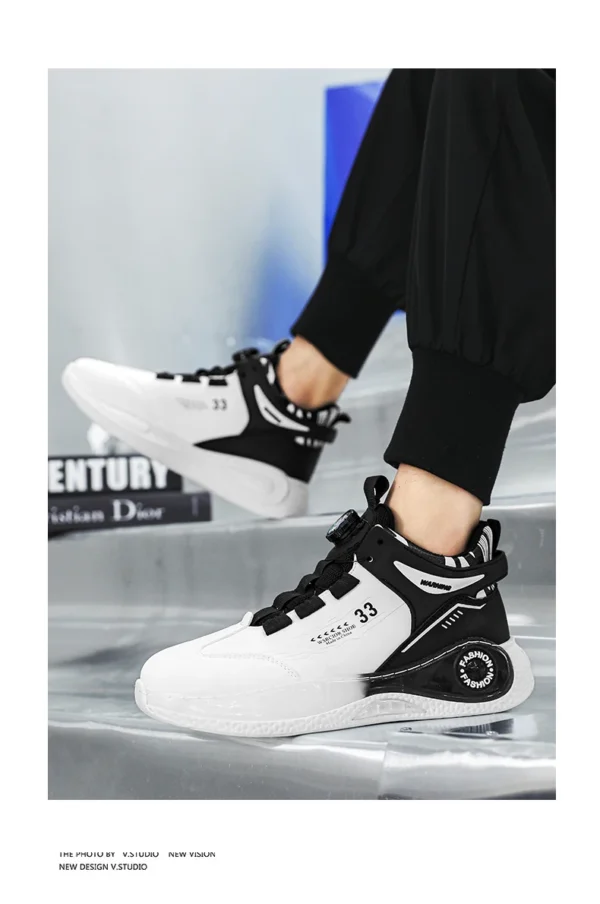 Baskets homme avec boucle rotative – Confortables, antidérapantes, à lacets – Chaussures durables pour activités extérieures – Image 30