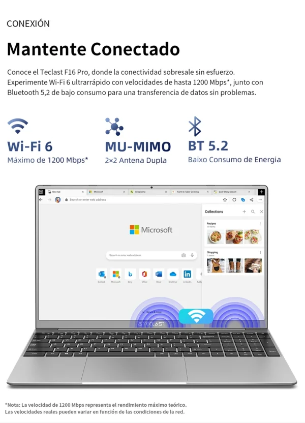 TECLAST F16Pro Laptop 15.6 inch, 16GB RAM 512GB SSD Computers, for Intel N95 CPU, IPS FHD 1080P Screen, WiFi 6, BT 5.0, USB3.2, Backlit Keyboard, 38000mWh – Image 21