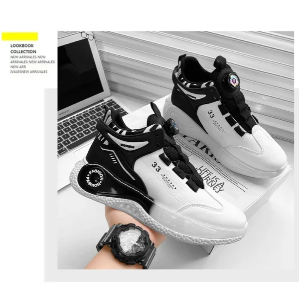 Baskets homme avec boucle rotative – Confortables, antidérapantes, à lacets – Chaussures durables pour activités extérieures – Image 33