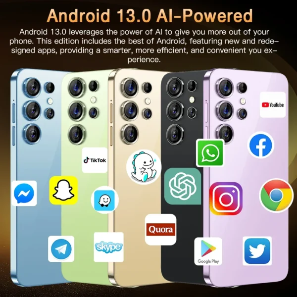 Mobile Phones S25 Ultra 7.3 HD Screen Smart Phone Original 22G+2T 5G Dual Sim Celulares Android Unlocked 108MP 7800mAh S24 Ultra – Image 24