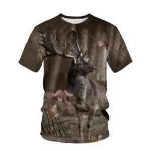Nouveau t-shirt camouflage animalier 3D – Imprimé pour hommes, femmes et enfants – T-shirt oversize à manches courtes style Harajuku, parfait pour l'été et la chasse