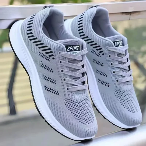 Chaussures décontractées pour homme – Baskets slip-on tendance, respirantes – Idéales pour la course, la marche, l'entraînement et le tennis – Image 5
