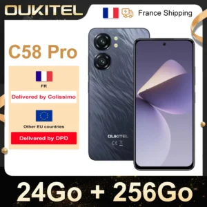 OUKITEL C58 Pro Phone Portable - 6.7 " - 24Go + 256 Go - 50MP-5150mAh-Android Smartphone 14 - NFC GPS Double SIM 4G