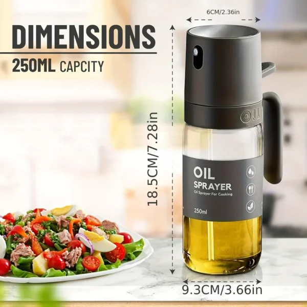 Vaporisateur d’huile 250 ml, en verre borosilicaté haute qualité, sans BPA – Image 2