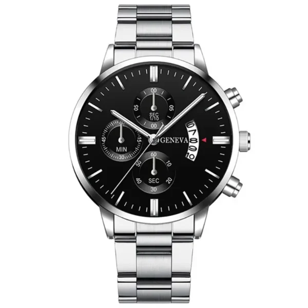 Fashion Men Black Stainless Steel Watch Luxury Calendar Quartz Wrist Watch Mens Business Watches for Man Clock Relogio Masculino – Image 10