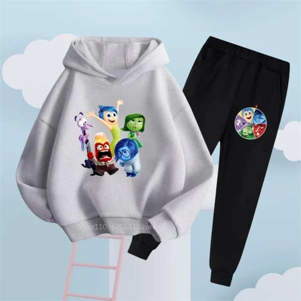 Ensemble sweat à capuche et pantalon Disney Vice-Versa – Vêtements amusants et décontractés pour enfants, parfaits pour le quotidien et le style urbain – Image 10