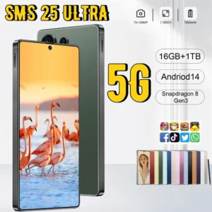 New SMS 25 Ultra Smartphone Original Android 7.3HD Cell Phone Snapdragon 8 Gen3 Dual SIM Cellphones 4G 5G Unlocked Mobile Phones