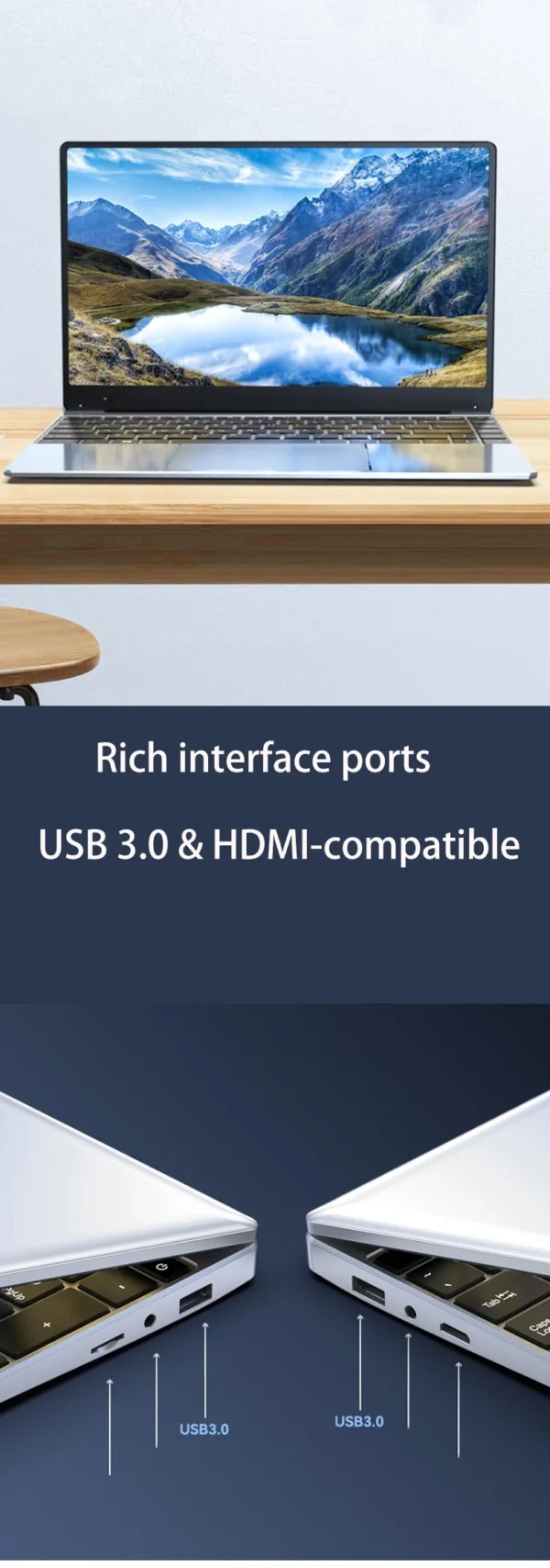 New 14 inch Slim Cheap Notebook Laptop 12GB RAM 1TB/512GB/256GB SSD Windows 10 Quad Core School Netbook Laptops – Image 19