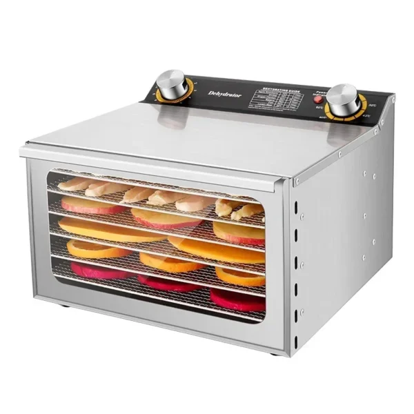 220V/110V 6 Layers Food Dehydrator Stainless Steel Fruit Vegetable Meat Beef Jerky Dryer Machine Snacks Dehydration Touch Panel – Image 5