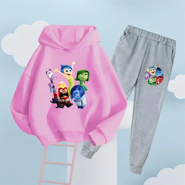 Ensemble sweat à capuche et pantalon Disney Vice-Versa – Vêtements amusants et décontractés pour enfants, parfaits pour le quotidien et le style urbain – Image 9