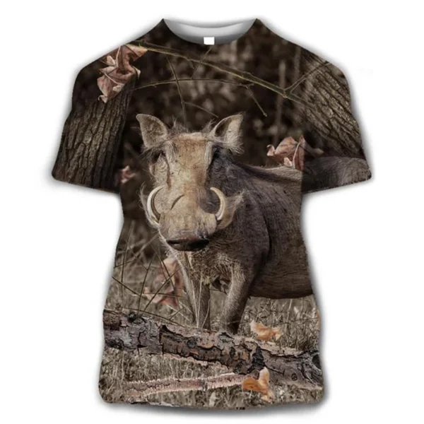 Nouveau t-shirt camouflage animalier 3D – Imprimé pour hommes, femmes et enfants – T-shirt oversize à manches courtes style Harajuku, parfait pour l'été et la chasse – Image 21