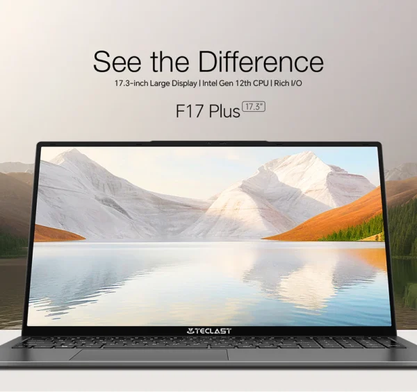 Teclast F17Plus 17.3 inch Laptop Intel N95 16GB RAM 512GB SSD Windows 11 Notebook 180° Flip Computer Backlit Keyboard mini-HDMI – Image 9