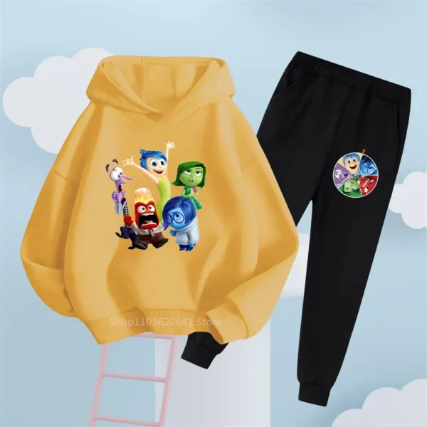 Ensemble sweat à capuche et pantalon Disney Vice-Versa – Vêtements amusants et décontractés pour enfants, parfaits pour le quotidien et le style urbain – Image 11