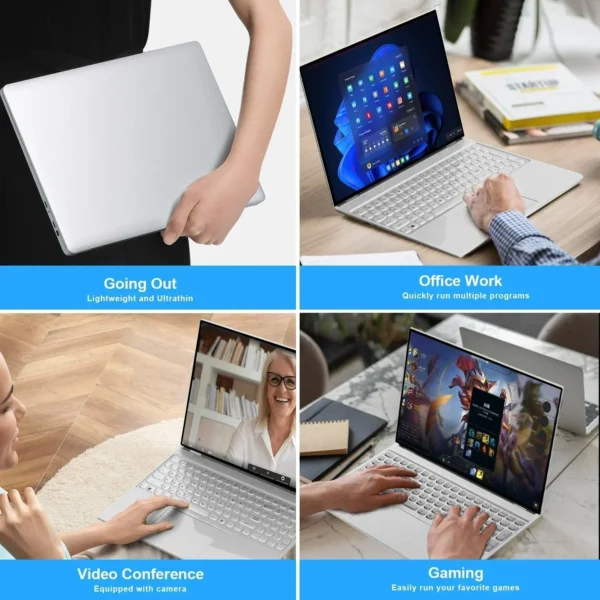 16"Gaming Laptop-Intel Celeron N95 4K HD 120Hz 32GB RAM 2TB SSD Windows 11 Fingerprint Unlock High-Performance Office&Gaming PC – Image 18