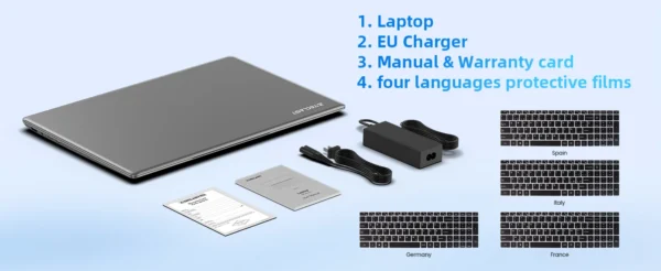 TECLAST F16Pro Laptop 15.6 inch, 16GB RAM 512GB SSD Computers, for Intel N95 CPU, IPS FHD 1080P Screen, WiFi 6, BT 5.0, USB3.2, Backlit Keyboard, 38000mWh – Image 8