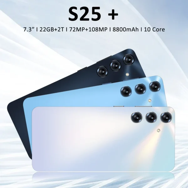 Global Version S25+ Ultra Smartphone Qualcomm8 Gen2 8800mAh Large Battery 7.3" 120Hz HD+ Display 108MP Camera Cellphone Celular – Image 2