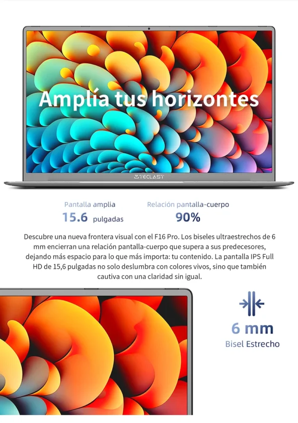 TECLAST F16Pro Laptop 15.6 inch, 16GB RAM 512GB SSD Computers, for Intel N95 CPU, IPS FHD 1080P Screen, WiFi 6, BT 5.0, USB3.2, Backlit Keyboard, 38000mWh – Image 16
